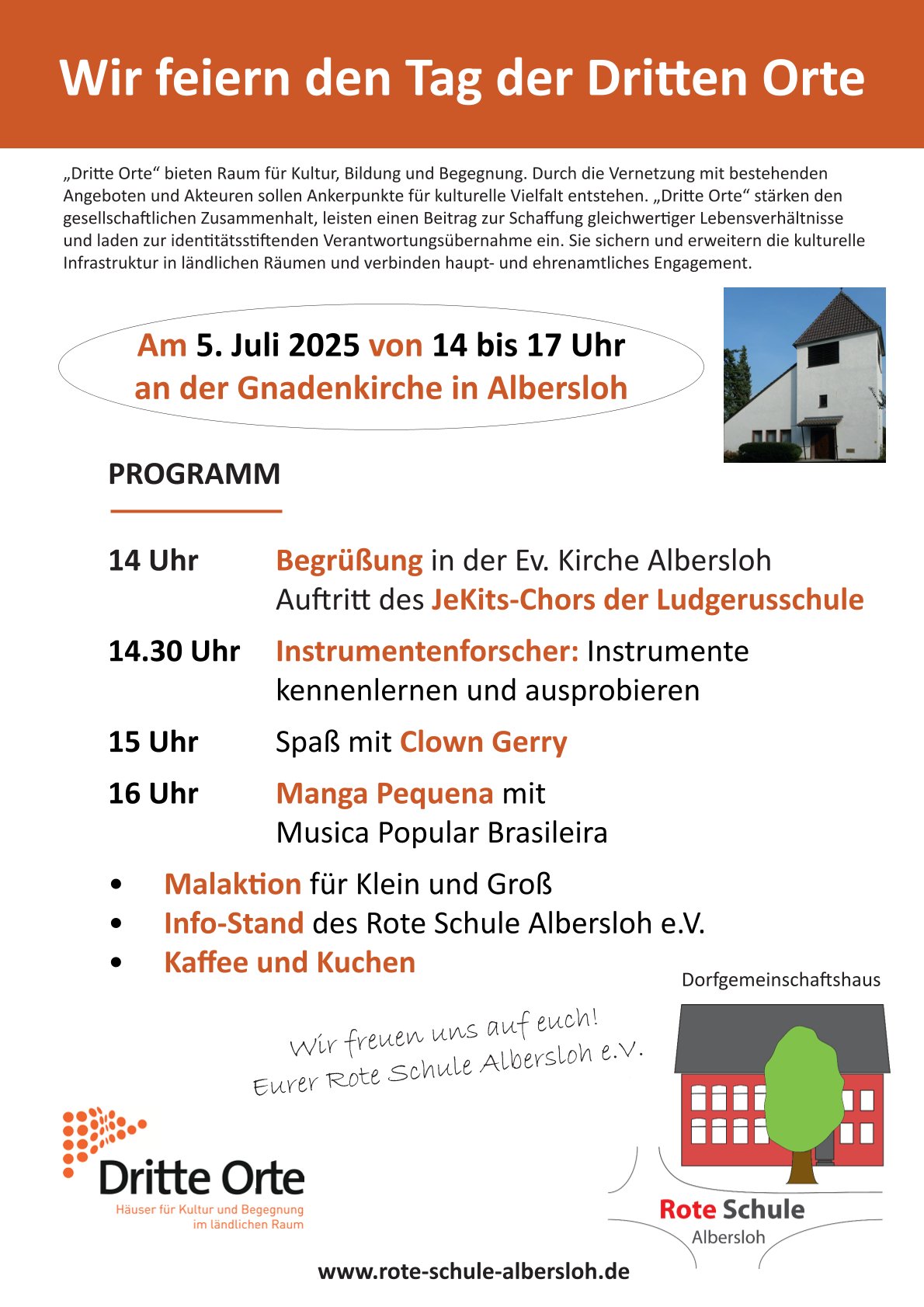 Flyer für den Tag der dritten Orte 2025